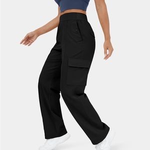 NWT HALARA High Waisted Casual Cargo Pants Elastic Waistband